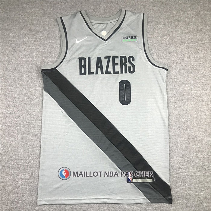 Maillot Portland Trail Blazers Damian Lillard Earned 2020-21 Gris